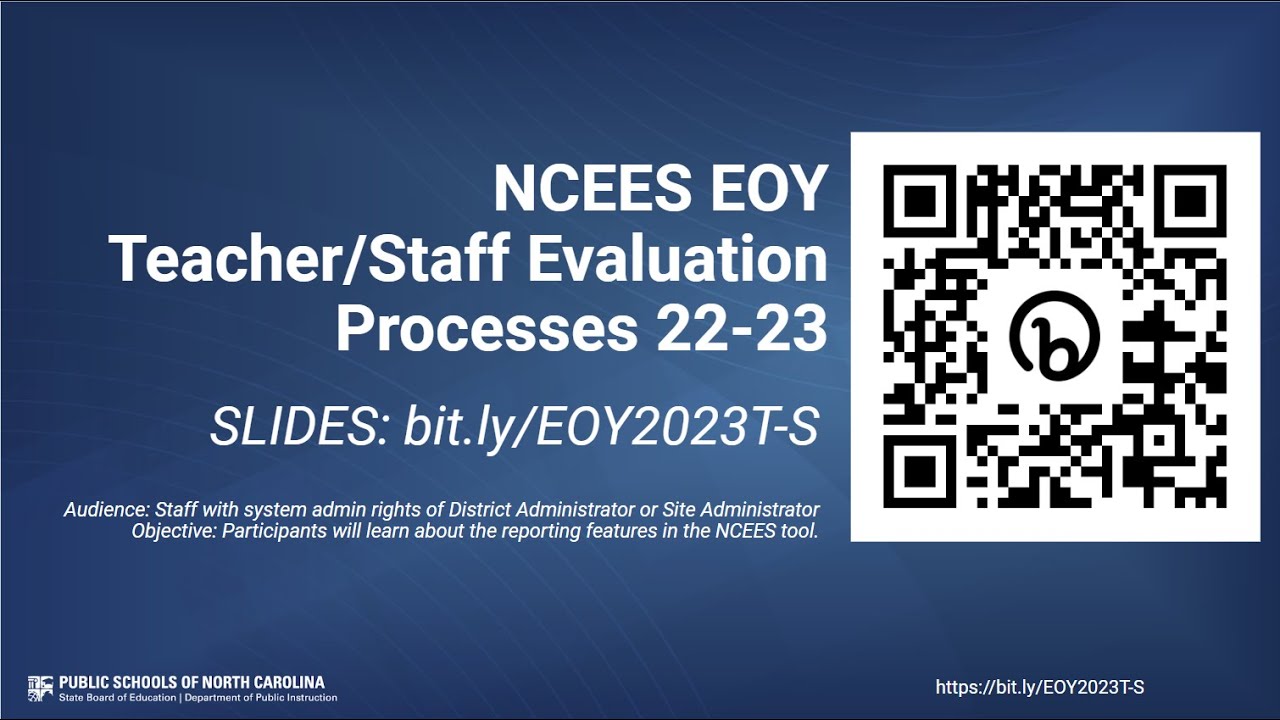 NCEES EOY Teacher/Staff Evaluation Processes 22-23