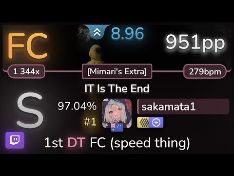 🔴 9⭐ sakamata1 | Ice Nine Kills - IT Is The End [Mimari's Extra] +HDDT 97.04% (#1 951pp FC) - osu!
