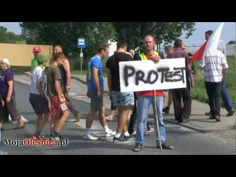 1.08.2012 Prostest drogowy w miejscowości Dąbrowa k. Oleśnicy