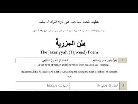 AL MUQADIMATUL JAZARIYYAH  RECITED BY QARI ABDUL BASIT  KAZI