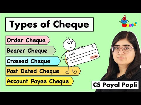 Cheque & Types Of Cheque | What is a cheque? | Different types of Cheque | Negotiable Instrument