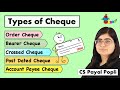 Cheque Types Of Cheque What Is A Cheque Different Types Of Cheque Negotiable Instrument