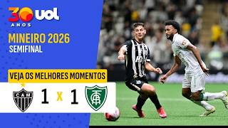 DUDU MARCA, MAS ATLÉTICO-MG EMPATA COM AMÉRICA-MG NA SEMIFINAL DO MINEIRO