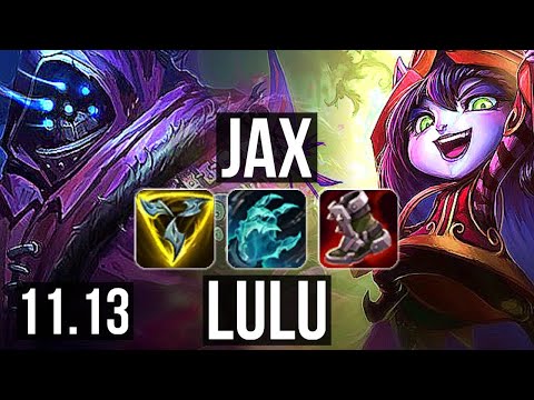 JAX vs LULU (TOP) | 2.9M mastery, 1500+ games, 11/2/5, Dominating | KR Diamond | v11.13