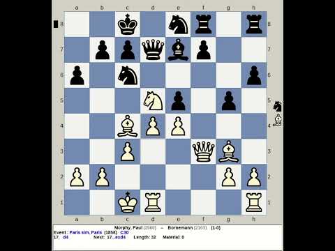Morphy, Paul vs Bornemann | Paris Simul Chess 1858, France