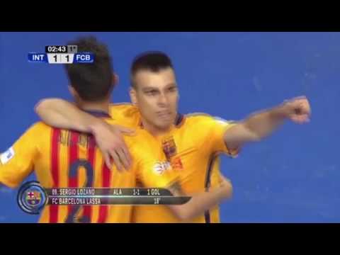 Gol de Lozano (1-1) en Movistar Inter - FC Barcelona Lassa. Play Off Final