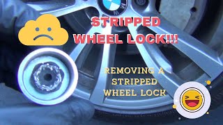 Stripped Wheel Lock Key Frozen Stuck Wheel Lug Removal On  BMW Using The AGA Wheel Lock Removal Tool