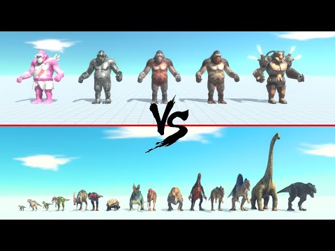 Goro The Giant Team Vs All Dinosaurs ARBS | Animal Revolt Battle Simulator