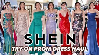 TRYING SHEIN PROM DRESSES ~under $50 prom dresses~ | Prom Dress Shopping 2023 SHEIN Spring Sale
