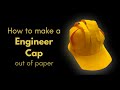 Civil Engineer Cap From Paper Yellow Hard Hat Fancy Dress Halloween Kid S Craft Paper Caps