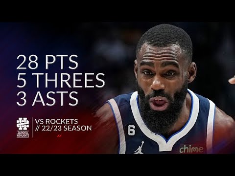 Tim Hardaway Jr 28 pts 5 threes 3 asts vs Rockets 22/23 season