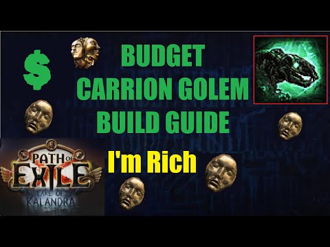 [PoE] Budget Carrion Golem Necromancer Build Guide in 3.19 Lake of Kalandra League - 1088