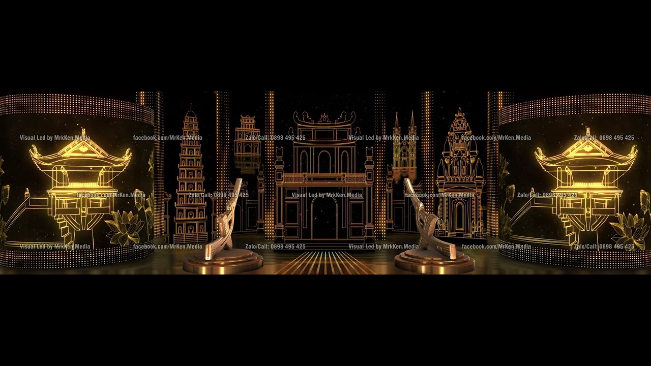 139.4 - Sân Khấu Ảo 3D - Thăng Cảnh Việt Nam - Vàng Gold