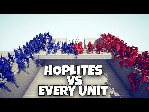 HOPLITES vs EVERY UNIT - CLASSIC UNIT - Totally Accurate Battle Simulator TABS