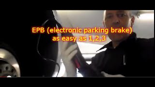 How to replace the rear brakes on a VW CC with electronic parking brake
