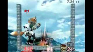 SSBB: Giant Fox vs Toon Link and Bowser (Mega & Light Brawl)