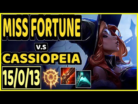YUUKI60 (MISS FORTUNE) vs CASSIOPEIA - 15/0/13 KDA BOTTOM ADC GAMEPLAY - EUW Ranked DIAMOND