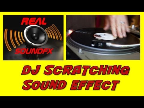 DJ scratching a record on turntable sound effect - realsoundFX