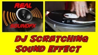 DJ scratching a record on turntable sound effect - realsoundFX