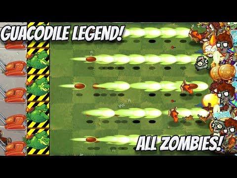 Plants vs Zombies 2 Epic Hack: Guacodile Legend vs All Freakin Zombies