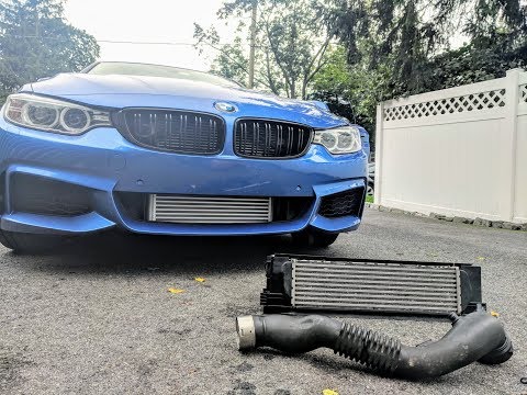 BMW F32 N55 435i Intercooler & Charge Pipe Install (FMIC Fits: 1,2,3,4,x, Series) w/ test run!