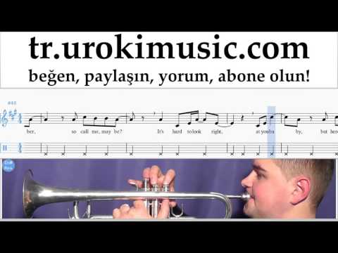 Trompet dersleri Carly Rae Jepsen - Call Me Maybe Notalar Eğitim Bölüm#2 um-723