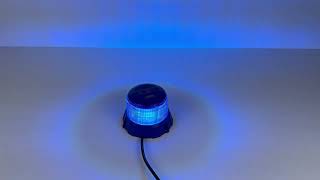 Robustný modrý LED maják, modrý hliník, 48W, ECE R65