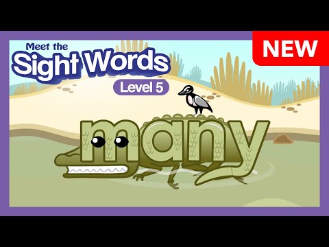 Meet the Sight Words Level 5 "mαny" (Written "α" form) | Preschool Prep Company