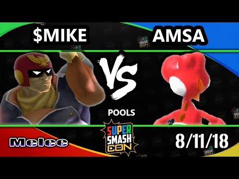 SSC 2018 SSBM - $Mike (Captain Falcon) Vs. VGBC | aMSa (Yoshi) Smash Melee Pools