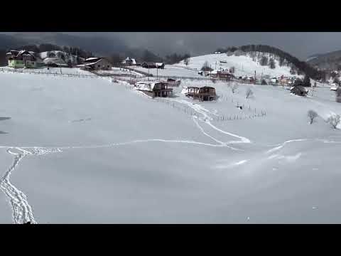 Iarnă de poveste în satul Ciocanu - Dâmbovicioara