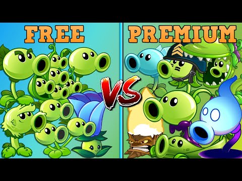 Team Plants FREE vs PREMIUM - Who Will Win? - PvZ 2 Plant vs Plant