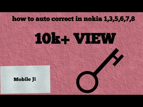 How to on or off the auto-correct in Nokia 1,3,5,6,7,8.