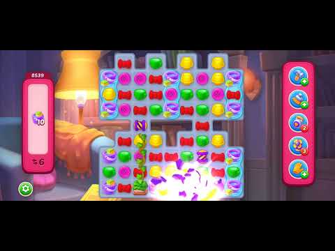 Playing Homescapes ASMR let's play ▶️ extra hard level 8539 Boosters every tile and step yay 😁☺️😁