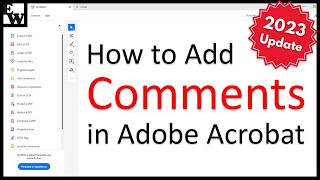 How to Add Comments in Adobe Acrobat (2023 Interface Update)