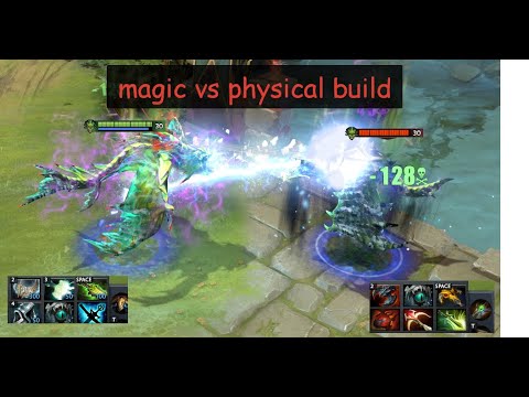 Viper magic vs physical build Dota2  1 vs 1  30 lvl  8 slots! Who do you think will win??