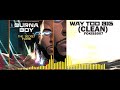 Burna Boy - Way Too Big (Clean Official Audio)