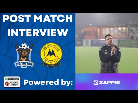 Jimmy Ball Post Match | AFC Totton 1-0 Torquay United | National League South | 20.12.25