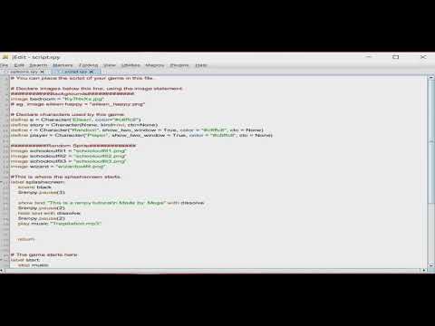 Renpy Tutorial 4 How To Add A Sprite Adv Textboxes