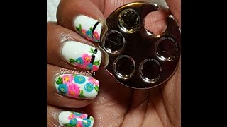 Easy Spring Flowers Using Mini Nail Palette ~Born Pretty Store~