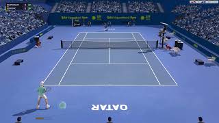 FULL ACE TENNIS SIMULATOR (FAT) - Practice set vs AI100 from good rally