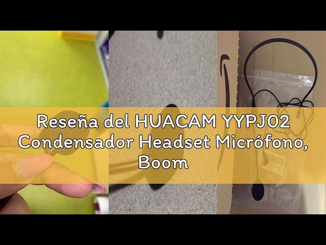 Vídeo relacionado con HUACAM YYPJ02 Condensador Headset Micrófono, Boom Wired Flexible (estándar de 3,5 mm Conector Jack) para la Correa Paquete Sistemas de micrófonos (2 x Auricular con micrófono)