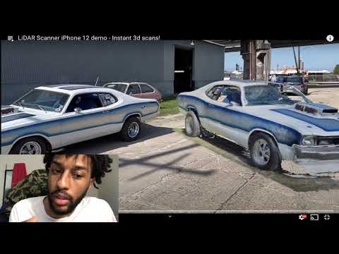 THIS IS FIRE 😍LiDAR Scanner iPhone 12 demo - Instant 3d scans Johnny Finesse REACTION