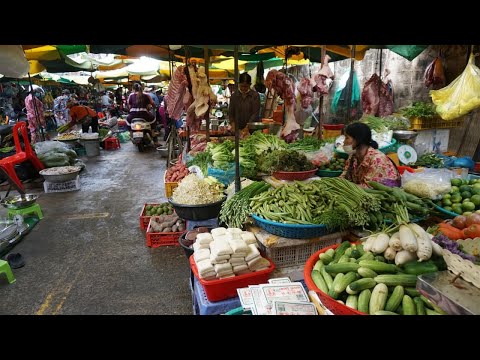 Morning Daily Life Style @CenturyPlaza Market - Walk Around Street Food Phsa Century Plaza on Friday