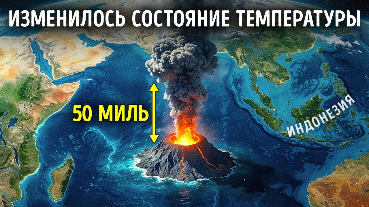 Вулкан в Азии вызвал наводнения в Калифорнии