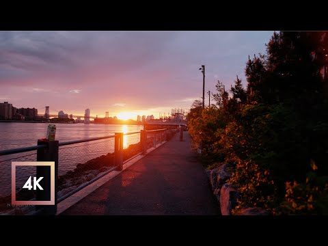 Morning Sunrise Walk in DUMBO, Brooklyn, NYC