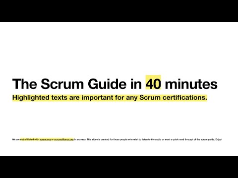 Scrum Guide in 40 minutes