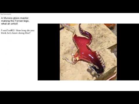 A Murano glass master making a stallion in minutes, what an artist!