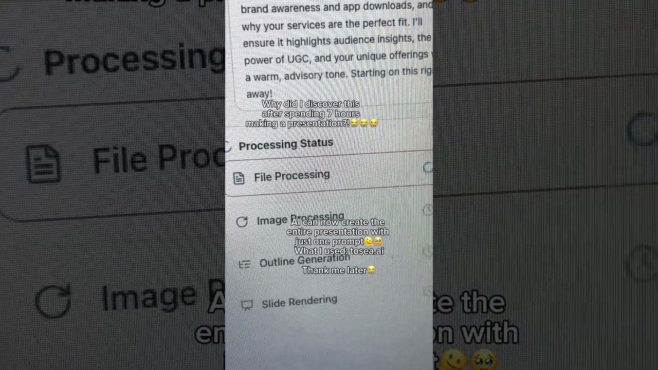 U should know that tosea.ai can make the whole presentation with one prompt😭 #knowledge #aitools