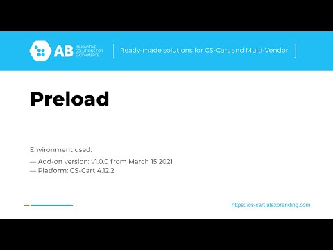 CS-Cart add-on Preload (to speed up store pages)