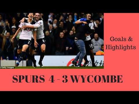 Tottenham Hotspur 4 - 3 Wycombe Wanderers (FA Cup 4th Round 2016/17 Season) GOALS